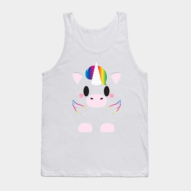 Rainbow Unicorn Tank Top by anji